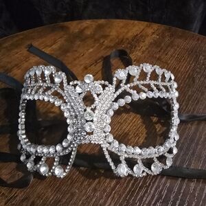 Masquerade Mask with Black Ties